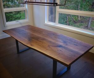 Live Edge bookmatched Walnut Table