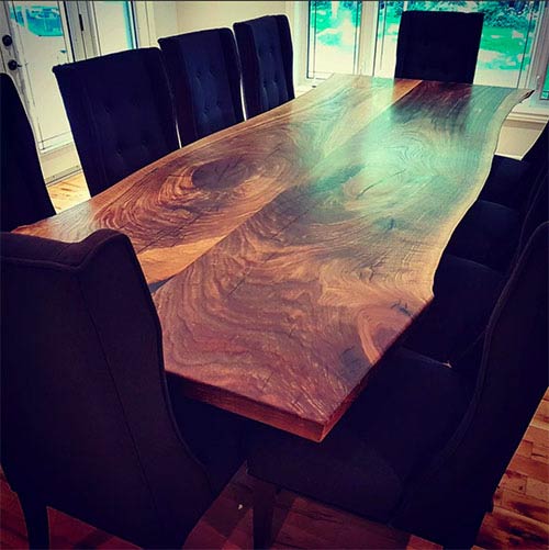 large black walnut live edge table