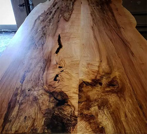 live edge maple table top