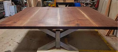 custom black walnut square table