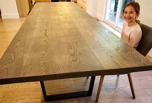 custom white ash dining table